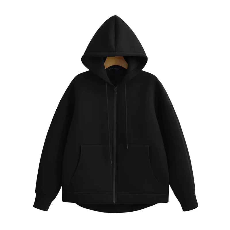 Zoé | Sweat à capuche zippé oversize